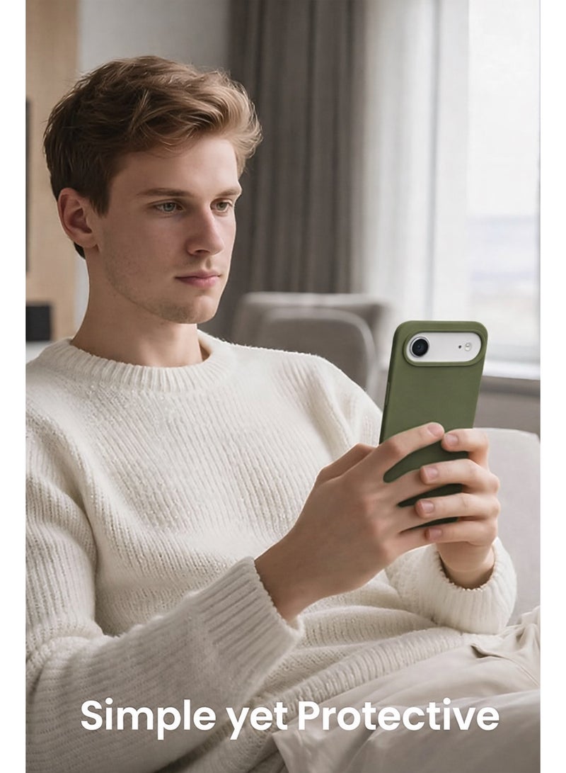 ميدا غطاء سيليكون لجهاز ايفون 17 اير، جراب حماية لكامل الجسم بملمس حريري ناعم، غطاء مضاد للصدمات مع بطانة من المايكروفايبر - Image 3